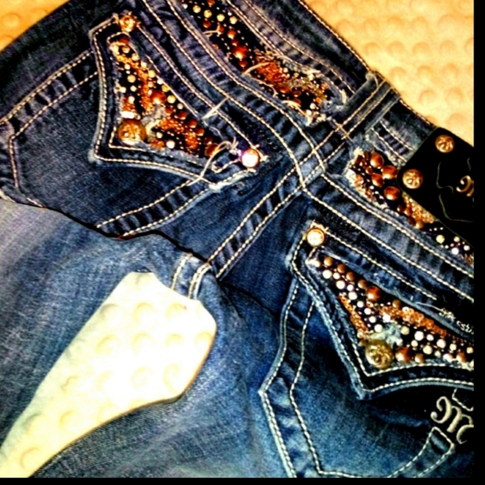 Miss Me Jeans Size 24 Low Rise Skinny Leg Crop - Picture 8 of 12